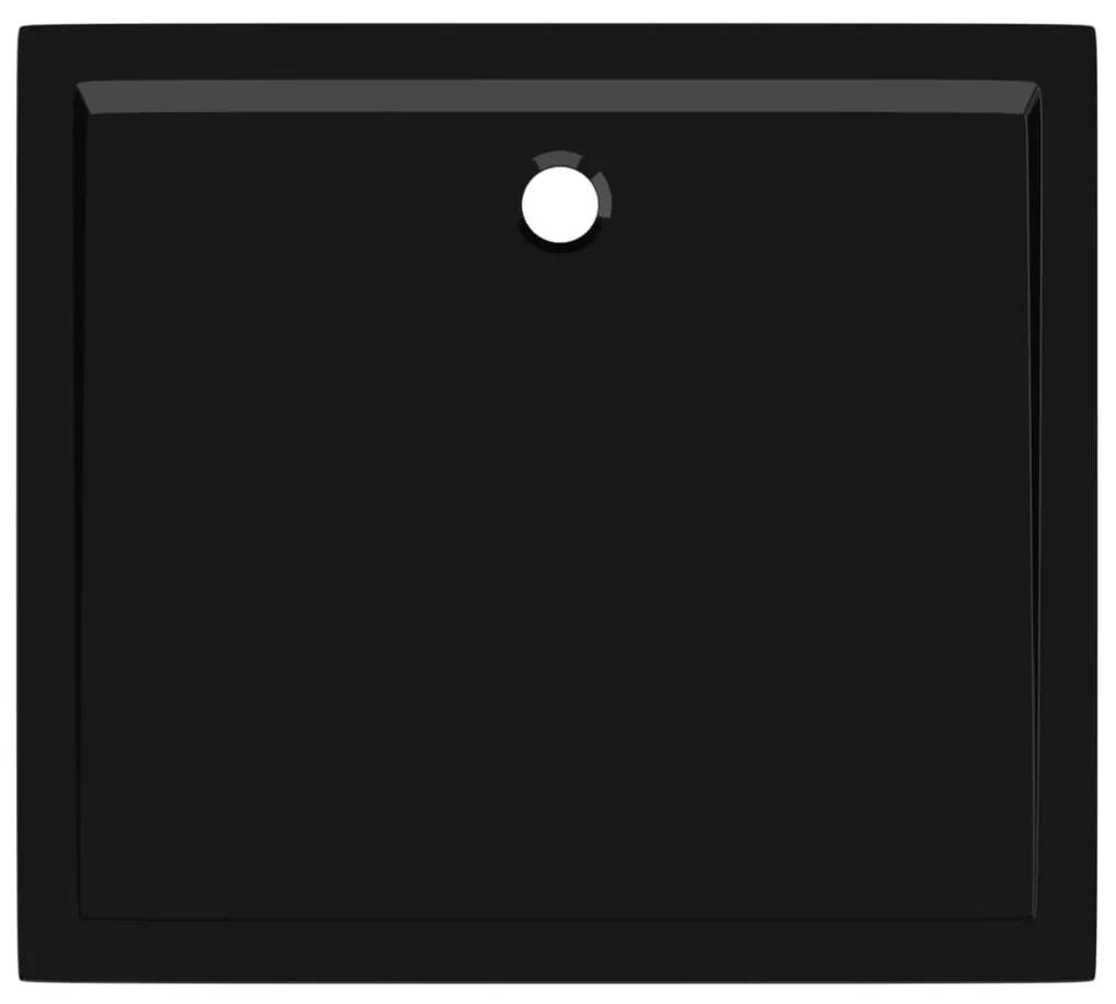 Βάση Ντουζιέρας Ορθογώνια Μαύρη 80 x 90 εκ. από ABS - Μαύρο