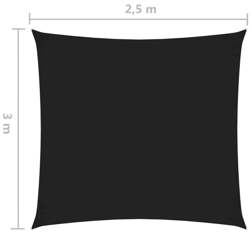 vidaXL Πανί Σκίασης Ορθογώνιο Μαύρο 2,5 x 3 μ. από Ύφασμα Oxford