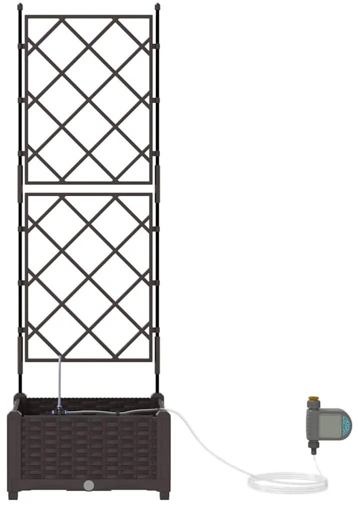 vidaXL Ζαρντινιέρες κήπου Καφέ 40 x 40 x 126 cm Ατσάλι