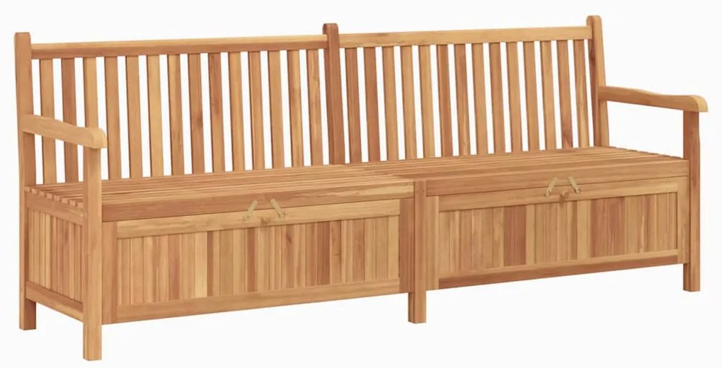 vidaXL Πάγκος Αποθήκευσης Κήπου Καφέ 228 x 60 x 90 εκ Μασίφ ξύλο teak