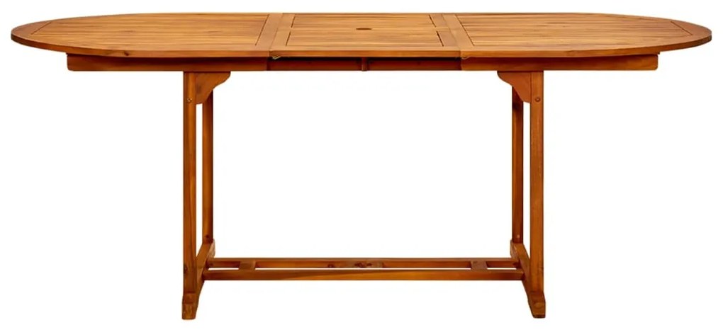 vidaXL Τραπέζι Κήπου (150-200) x 100 x 75 εκ. από Μασίφ Ξύλο Ακακίας