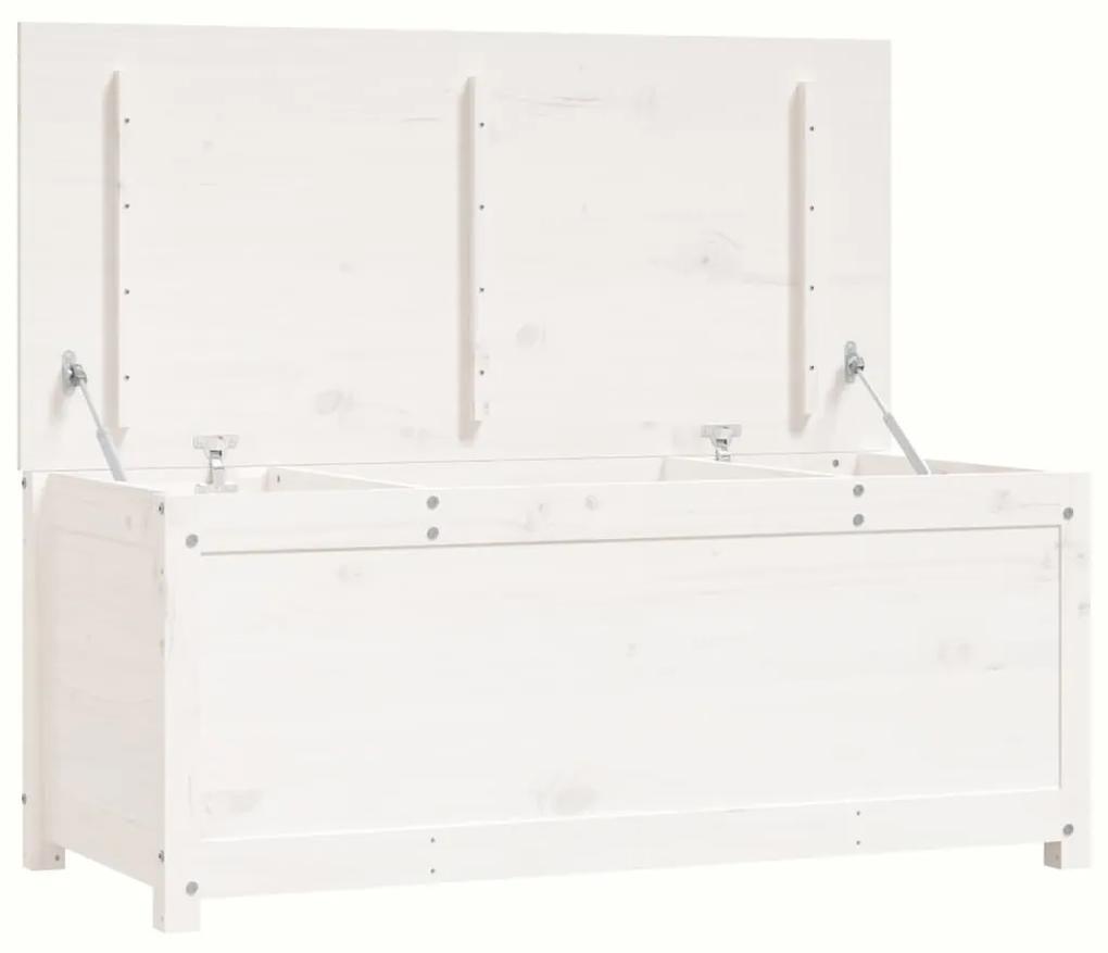 vidaXL Κουτί Αποθήκευσης Λευκό 80x40x45,5 εκ από Μασίφ Ξύλο Πεύκου