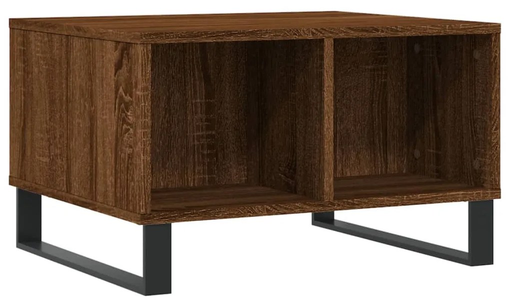 vidaXL Τραπεζάκι Σαλονιού Καφέ Δρυς 60x50x36,5 εκ. Επεξεργασμένο Ξύλο