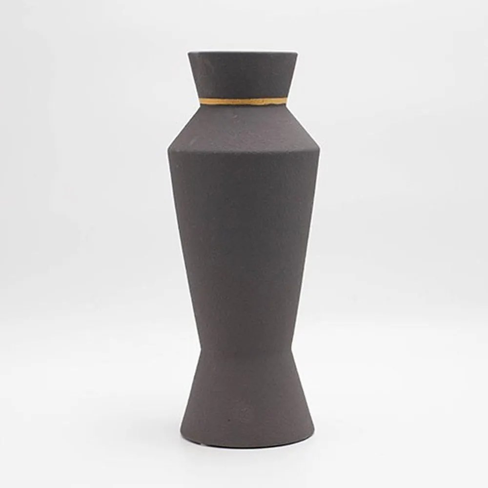 Βάζο Κεραμικό 819-00756 11,5x11,5x30cm Grey Estheti Home Κεραμικό