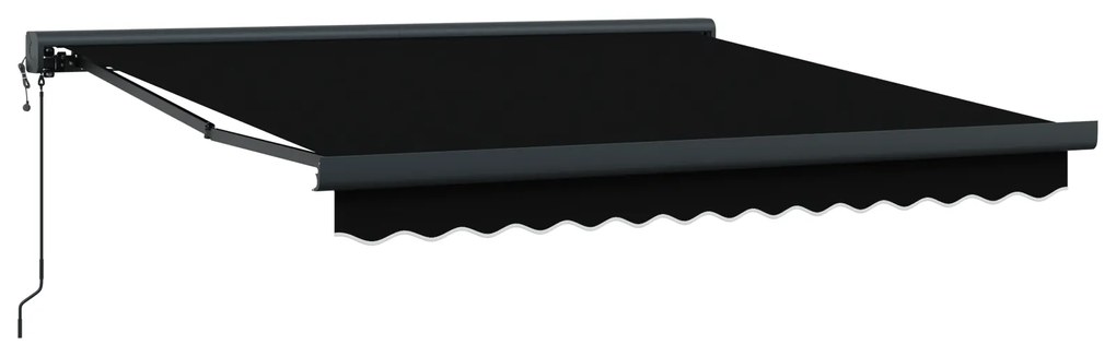 vidaXL Αυτόματη Ανασυρόμενη Τέντα Μαύρη 300x250 cm