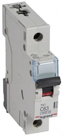 Αυτόματη Ασφάλεια 63A C 1Π 6kA Tx3 403440 Legrand 403440