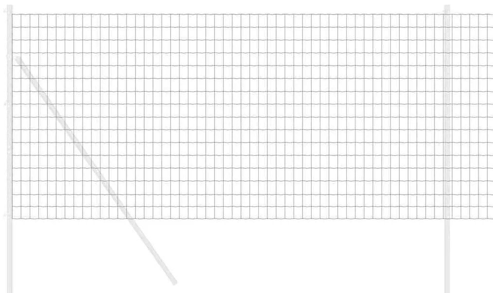 vidaXL Φράχτης Εuro Γκρι 1.2 x 25 m Σίδηρος με επικάλυψη PVC
