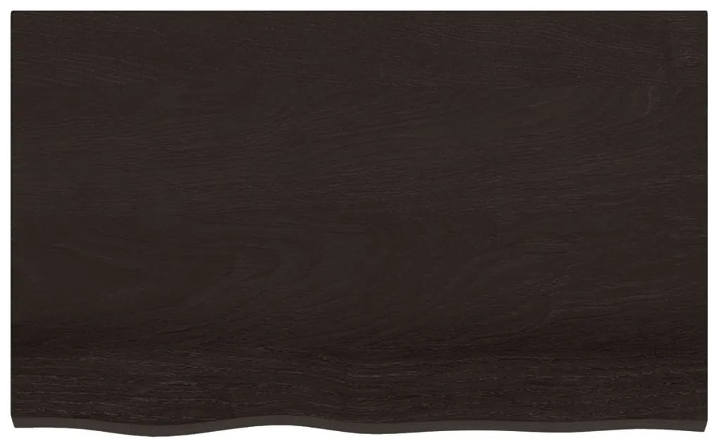 vidaXL Ράφι Τοίχου Σκούρο Καφέ 80x50x(2-6) εκ. Επεξ. Μασίφ Ξύλο Δρυός