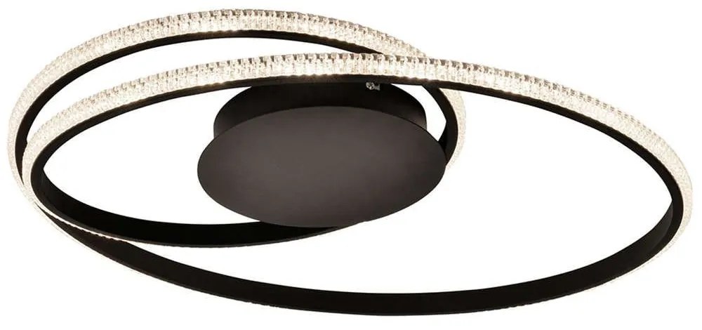 Φωτιστικό Οροφής - Πλαφονιέρα Berlin 4247700 Φ570 Led Black Viokef Metal