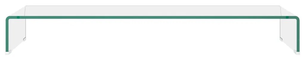 vidaXL Βάση Τηλεόρασης/Οθόνης Διάφανη 100 x 30 x 13 εκ. Γυάλινη