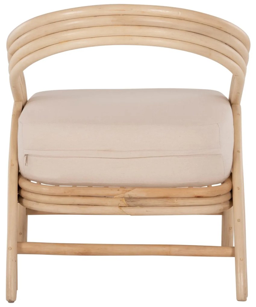 Πολυθρόνα DONITA C9838 Φυσικό Rattan με Λευκό Μαξιλάρι 67x74x78Υεκ. 67x74x78 εκ.