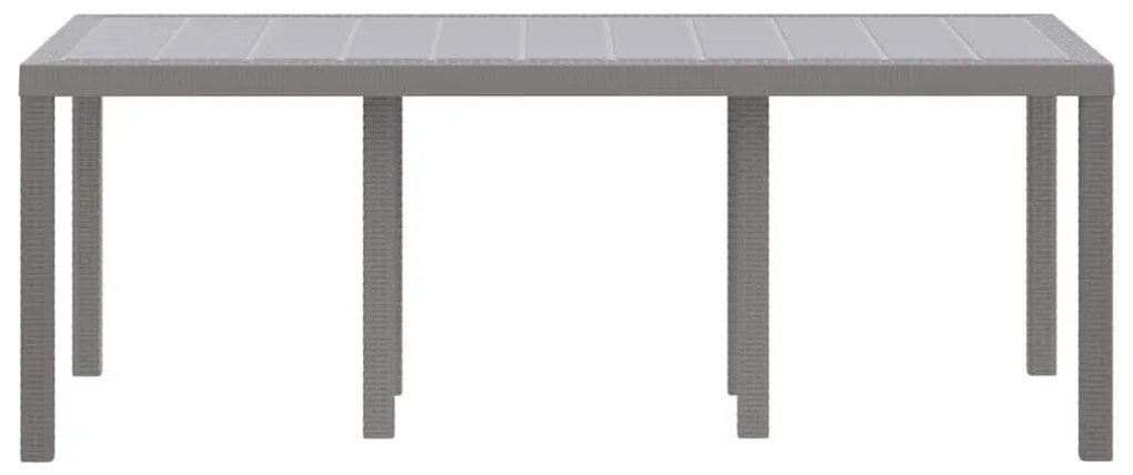 vidaXL Τραπέζι Κήπου Ανοιχτό γκρι 200 x 100 x 73 εκ. συνθετικό ρατάν