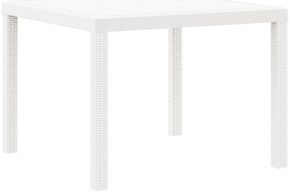vidaXL Σετ Εξωτερικής Τραπεζαρίας Λευκό 5 pcs Λευκό Ράφτη από ρητίνη.