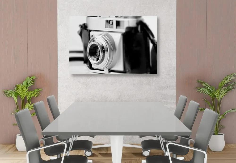 Εικόνα κομψή ρετρό κάμερα σε ασπρόμαυρη σχεδίαση - 60x40
