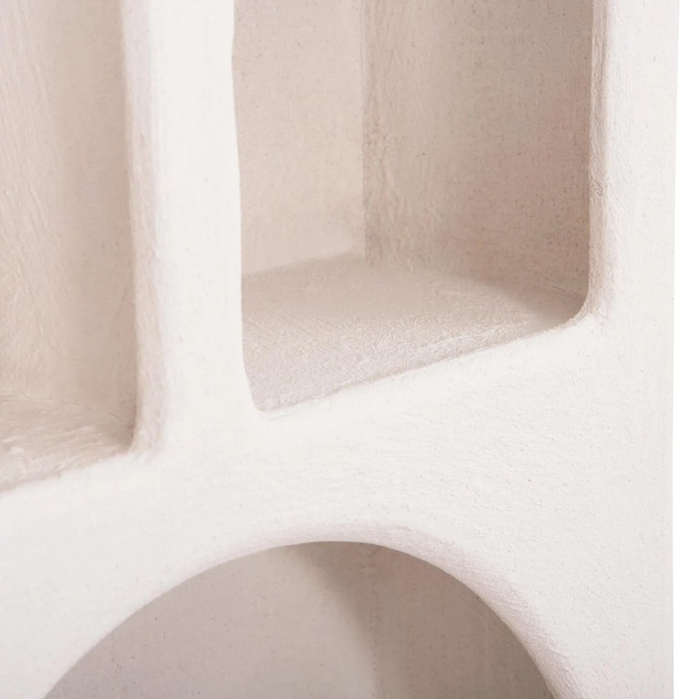 ΡΑΦΙΕΡΑ ΤΟΙΧΟΥ ΣΕΙΡΑ SANTORINI  MDF ΣΕ ΥΠΟΛΕΥΚΟ ΧΡΩΜΑ 47,5x18x120Υεκ.