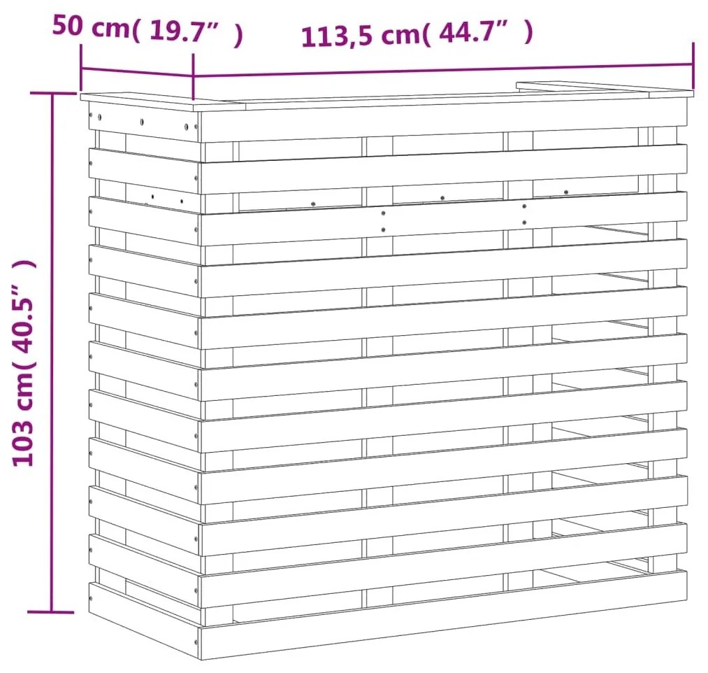 Τραπέζι Μπαρ Εξ. Χώρου Λευκό 113,5x50x103 εκ. Μασίφ Πεύκο - Λευκό