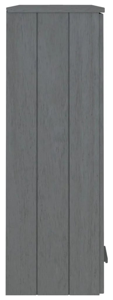 vidaXL Πάνω Μέρος Ντουλαπιού HAMAR Γκρι 85x35x100 εκ. Μασίφ Πεύκο