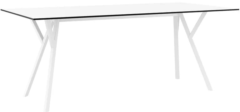 Τραπέζι Max Λευκό Laminate 12mm PP 180x90x74cm