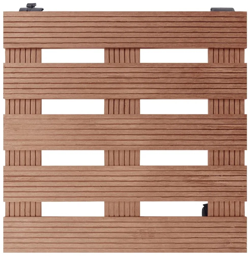 vidaXL Βάσεις για Γλάστρες με Ρόδες 4 τεμ. Καφέ 30x30x7,5 εκ. από WPC