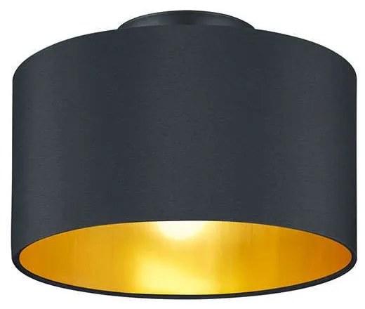 Φωτιστικό Οροφής - Πλαφονιέρα Hostel 608200279 Ø30x22cm Gold Trio Lighting Metal, Fabric