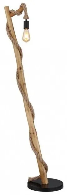 Επιδαπέδιο Φωτιστικό Ε27 Καφέ Ξύλο Ulley 69029S Globo Lighting 69029S Καφέ