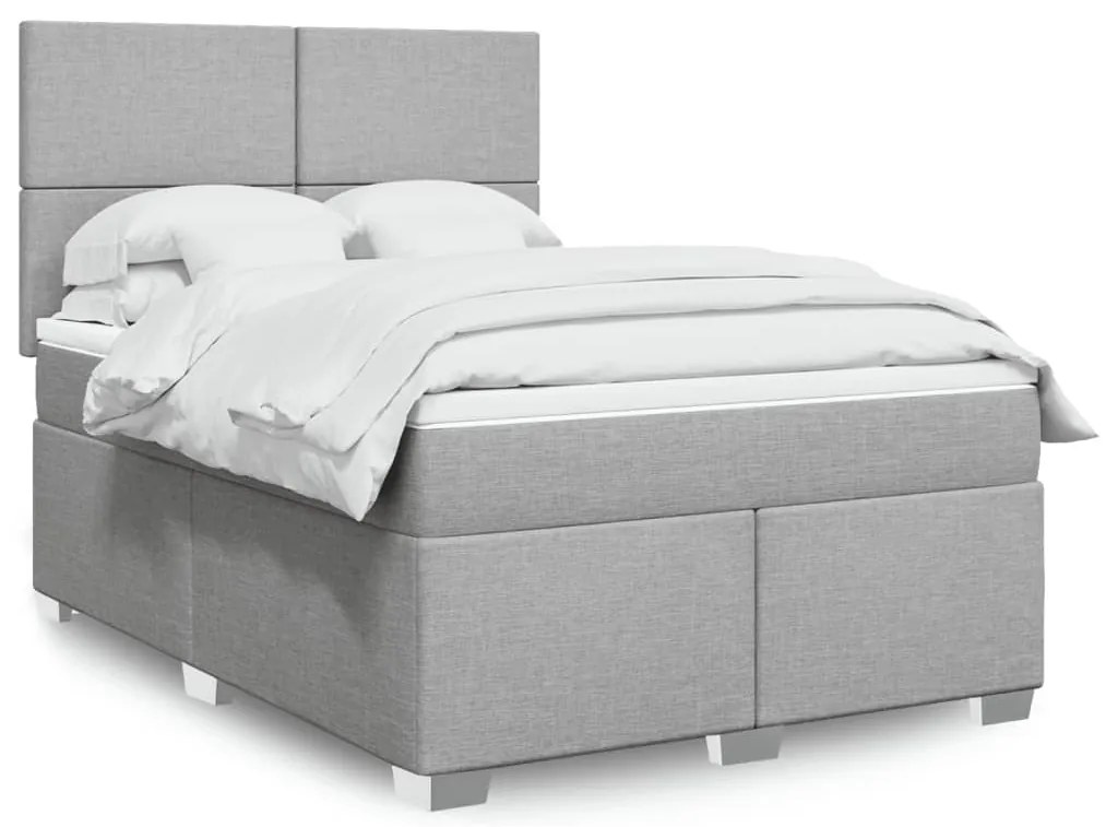 vidaXL Κρεβάτι Boxspring με Στρώμα Αν. Πράσινο 160x200εκ Υφασμάτινο