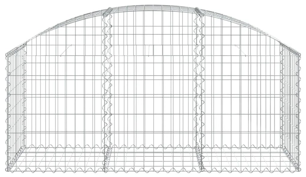 Συρματοκιβώτιο Τοξωτό 150x50x60/80εκ. από Γαλβανισμένο Χάλυβα - Ασήμι