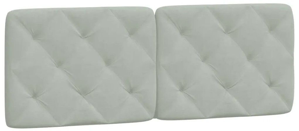 vidaXL Μαξιλάρι για Κεφαλάρι Ανοιχτό Γκρι 140 εκ. Βελούδο