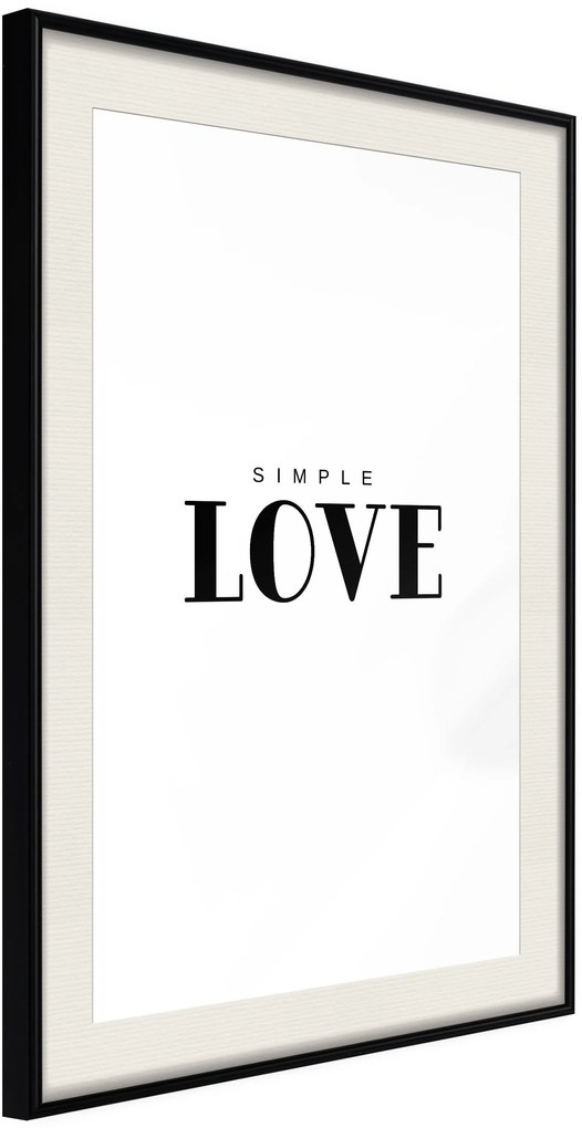 Αφίσα - Simple Love - 20x30 - Μαύρο - Με πασπαρτού