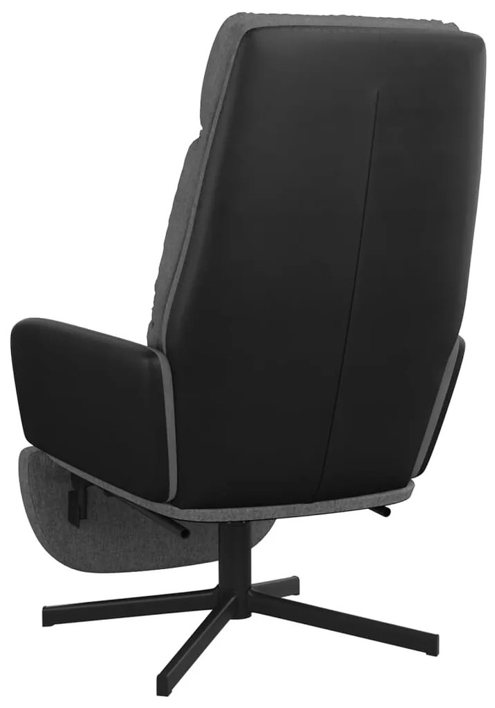 vidaXL Πολυθρόνα Relax Ανοιχτό Γκρι Υφασμάτινη με Υποπόδιο