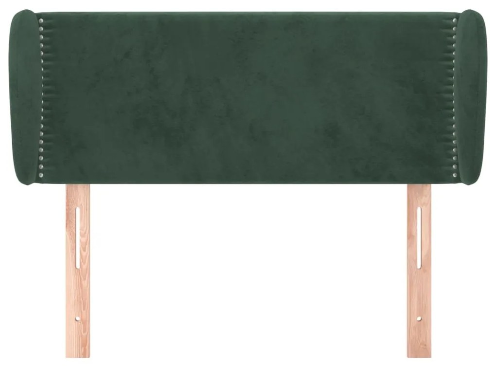 Κεφαλάρι με Πτερύγια Σκούρο Πράσινο 103x23x78/88 εκ. Βελούδινο 3117049