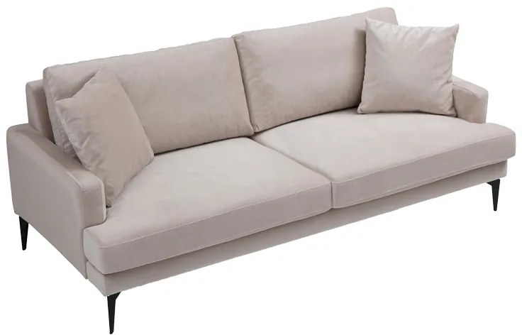 ΚΑΝΑΠΕΣ 2ΘΕΣΙΟΣ FORTUNE PAKOWORLD ΒΕΛΟΥΔΟ ΜΠΕΖ-ΜΑΥΡΟ 175X90X88ΕΚ