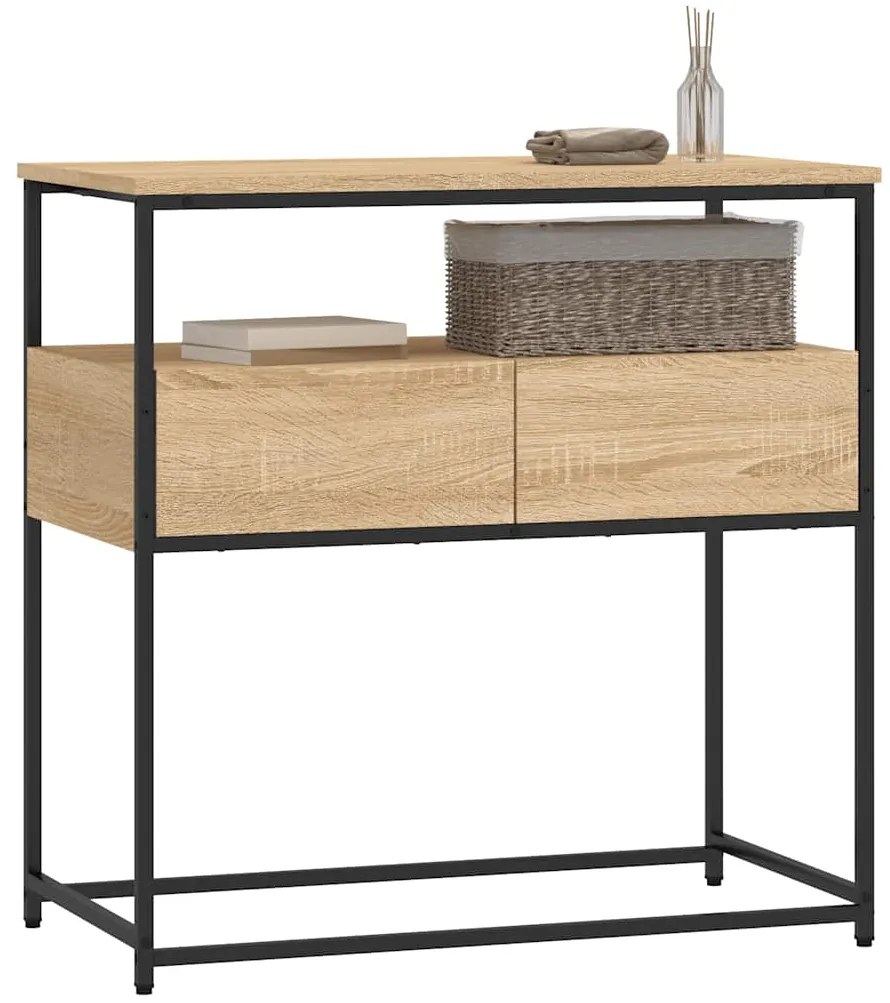 vidaXL Τραπέζι Κονσόλα Sonoma Δρυς 75x40x75 εκ. Επεξεργασμένο Ξύλο