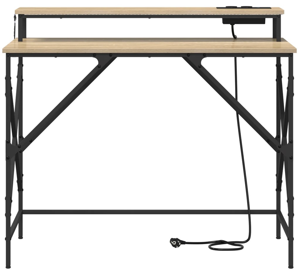 vidaXL Γραφείο Sonoma Δρυς 100 x 50 x 86.5 εκ Επεξεργασμένο ξύλο