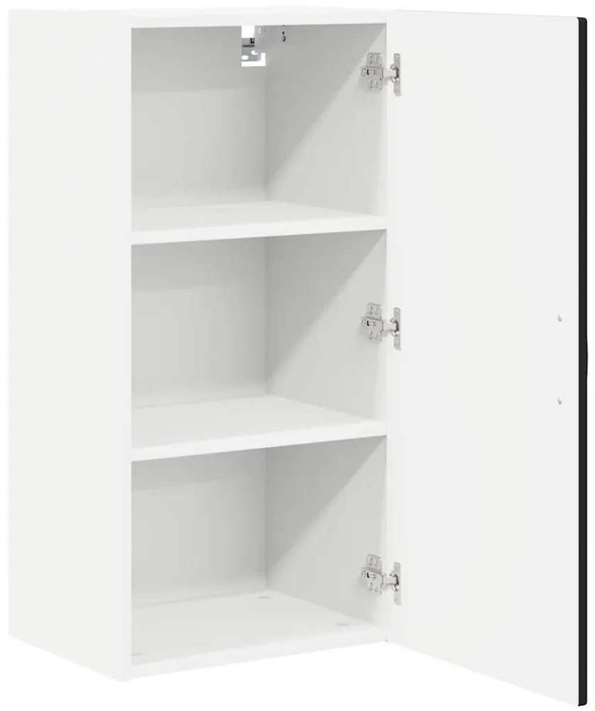 vidaXL Κρεμαστό ντουλάπι κουζίνας με ράφι Μαύρο 40 x 31 x 80 εκ.