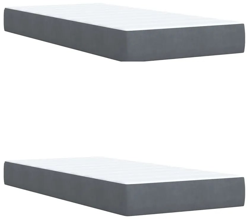 ΚΡΕΒΑΤΙ BOXSPRING ΜΕ ΣΤΡΩΜΑ ΣΚΟΥΡΟ ΓΚΡΙ 200X200 ΕΚ. ΒΕΛΟΥΔΙΝΟ 3285663