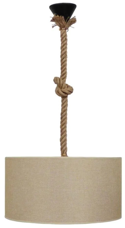 Φωτιστικό Οροφής Rope 14-0177 1/Ε27 Με Αμπαζούρ Φ40x70cm ΗΚ-02 Beige Heronia