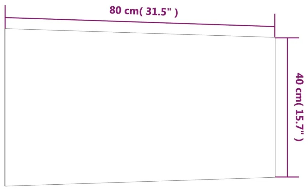 vidaXL Πίνακας Επιτοίχιος Μαγνητικός Λευκός 80 x 40 εκ. Ψημένο Γυαλί