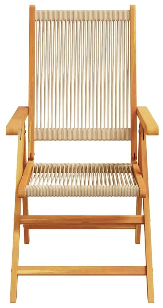 vidaXL Σέτ φαγητού για κήπο 5 pcs Μπεζ Στερεό Ξύλο Ακακίας