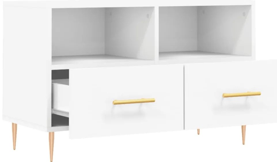 vidaXL Έπιπλο Τηλεόρασης Λευκό 80 x 36 x 50 εκ. από Επεξεργασμένο Ξύλο