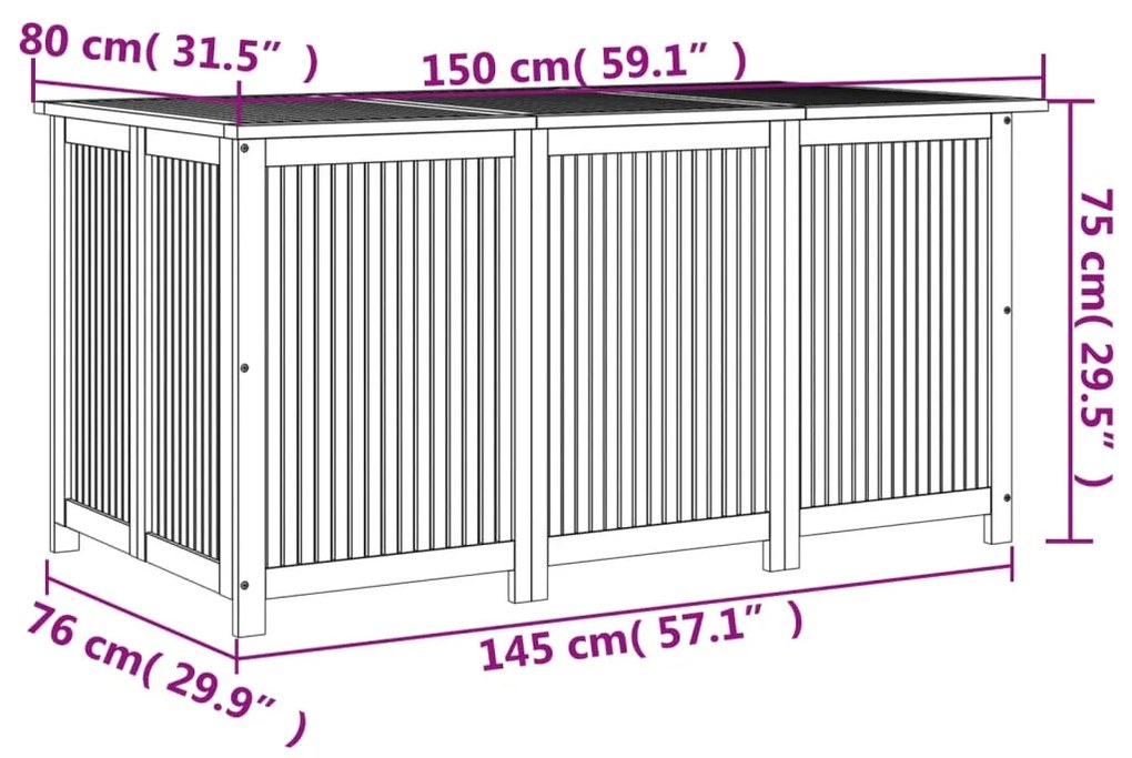 ΜΠΑΟΥΛΟ ΑΠΟΘΗΚΕΥΣΗΣ ΚΗΠΟΥ 150X80X75 ΕΚ. ΑΠΟ ΜΑΣΙΦ ΞΥΛΟ ΑΚΑΚΙΑΣ 319707