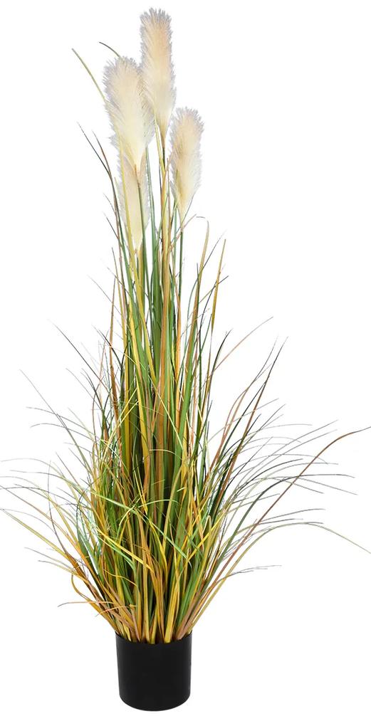 GloboStar® Artificial Garden PAMPAS GRASS 20108 Τεχνητό Διακοσμητικό Φυτό Γρασίδι της Πάμπας Υ150cm