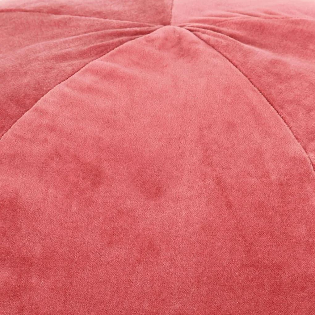 Πουφ Ροζ 50 x 35 εκ. από Βαμβακερό Βελούδο - Ροζ