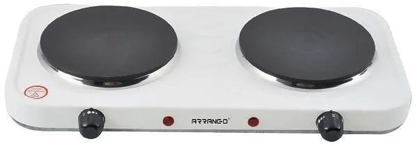 AF76249 Επιτραπέζια Εστία Εμαγιέ Διπλή Λευκή