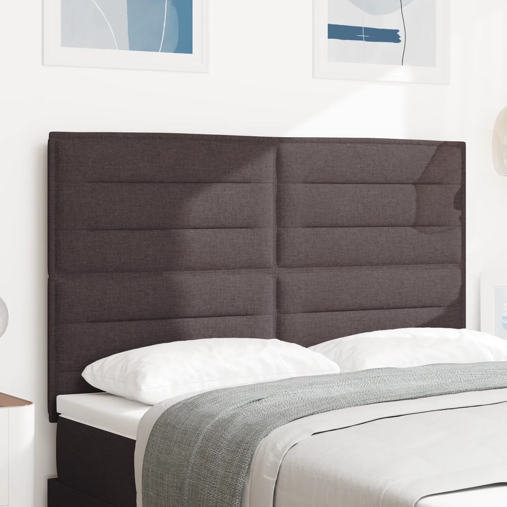 vidaXL Κεφαλάρι LED Σχεδιασμού Σκούρο Καφέ 80 εκ Ύφασμα