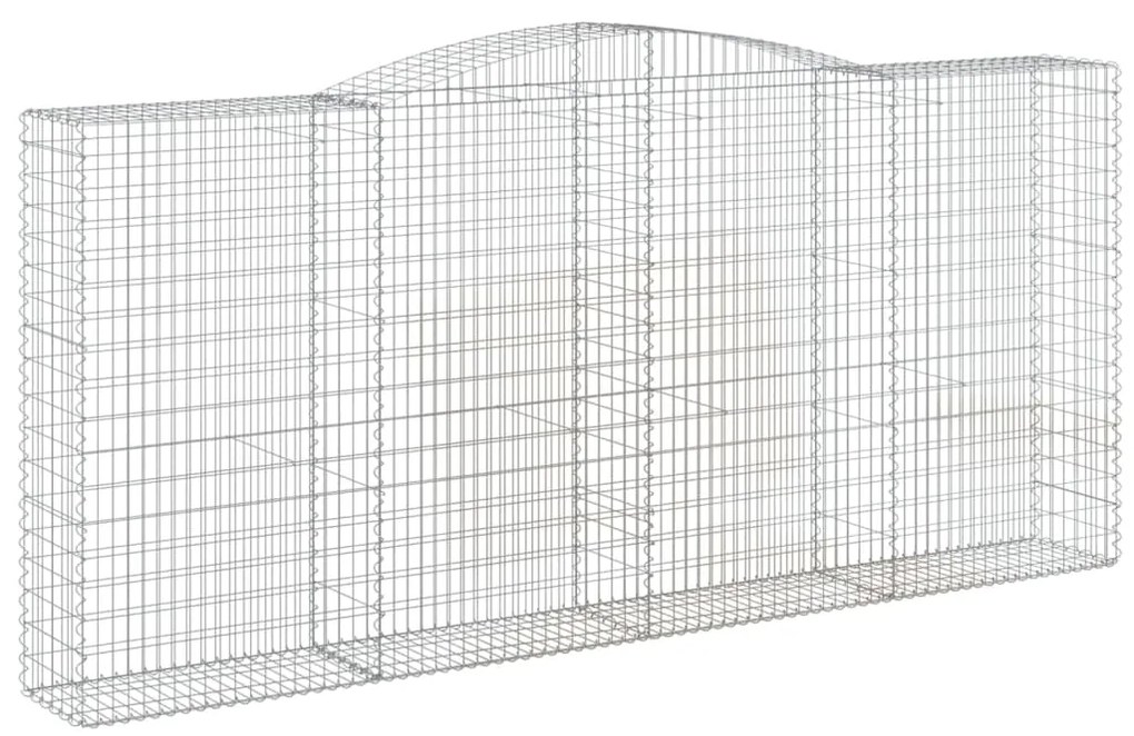 vidaXL Συρματοκιβώτια Τοξωτά 6 τεμ. 400x50x180/200 εκ. Γαλβαν. Ατσάλι