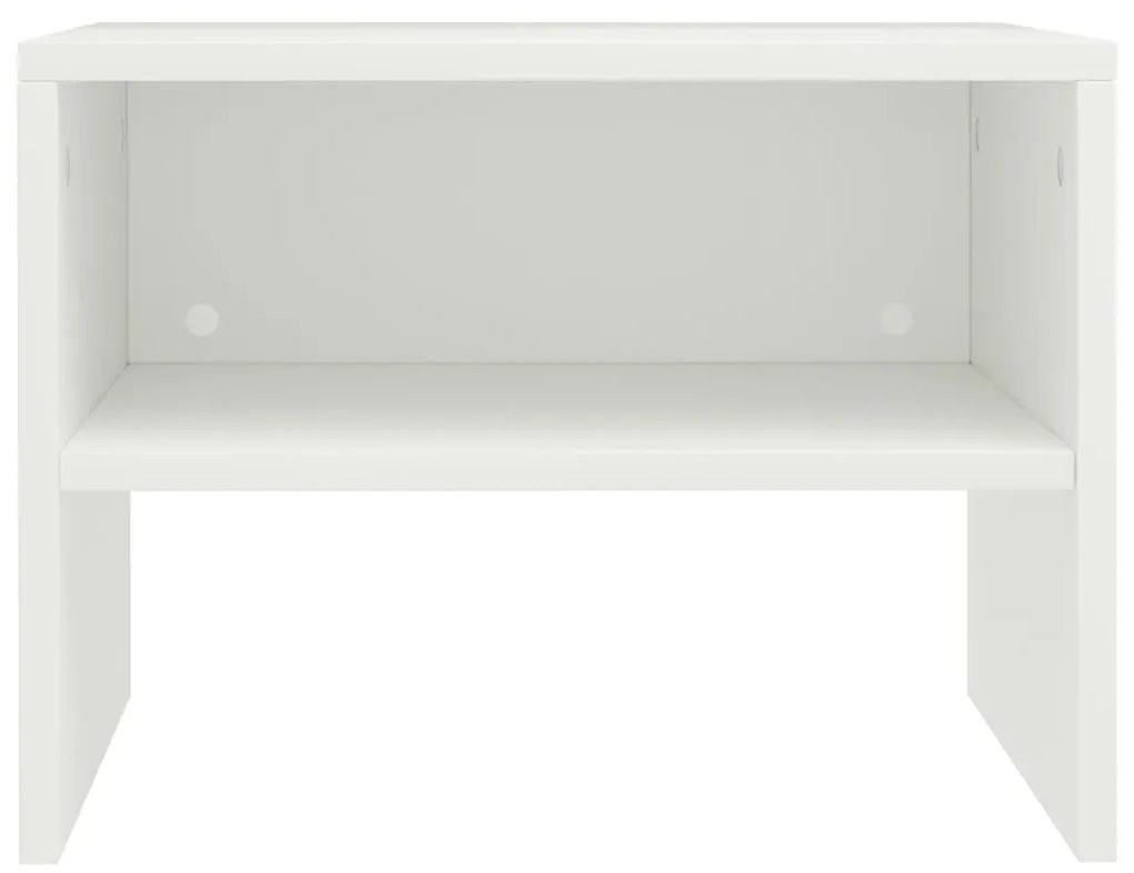 vidaXL Κομοδίνα 2 τεμ. Λευκά 40 x 30 x 30 εκ. από Επεξ. Ξύλο