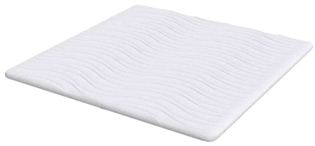 vidaXL Στρώμα επικάλυψης Λευκό 180 x 200 x 3,5 εκ Υφασμα Πλεκτό