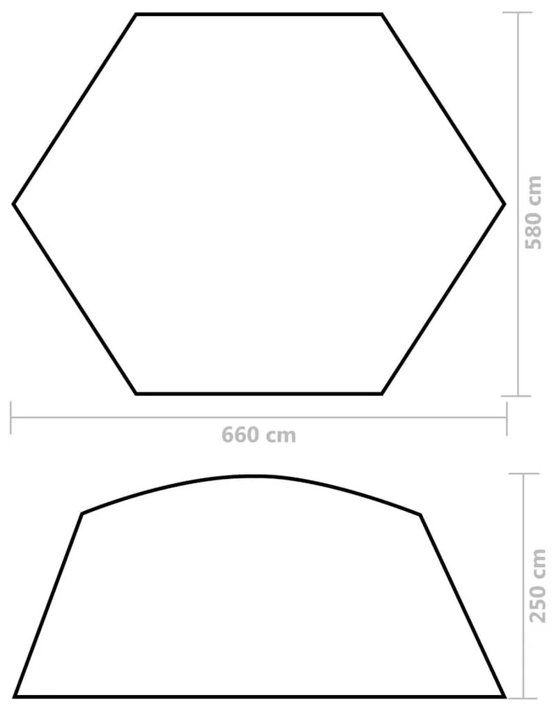 Σκίαστρο Πισίνας Πράσινο 660 x 580 x 250 εκ. Υφασμάτινο