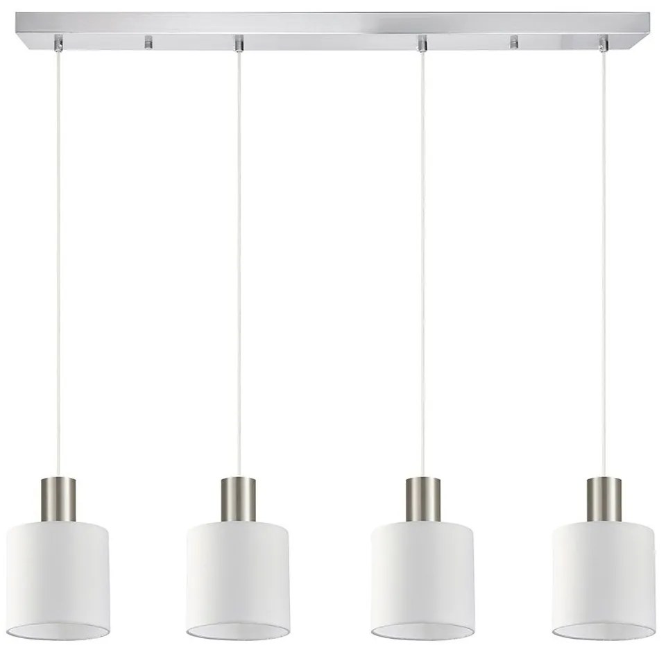 Φωτιστικό Οροφής - Ράγα Adept Tube 77-8420 85x15x300cm 4xE27 60W Nickel-White Homelighting